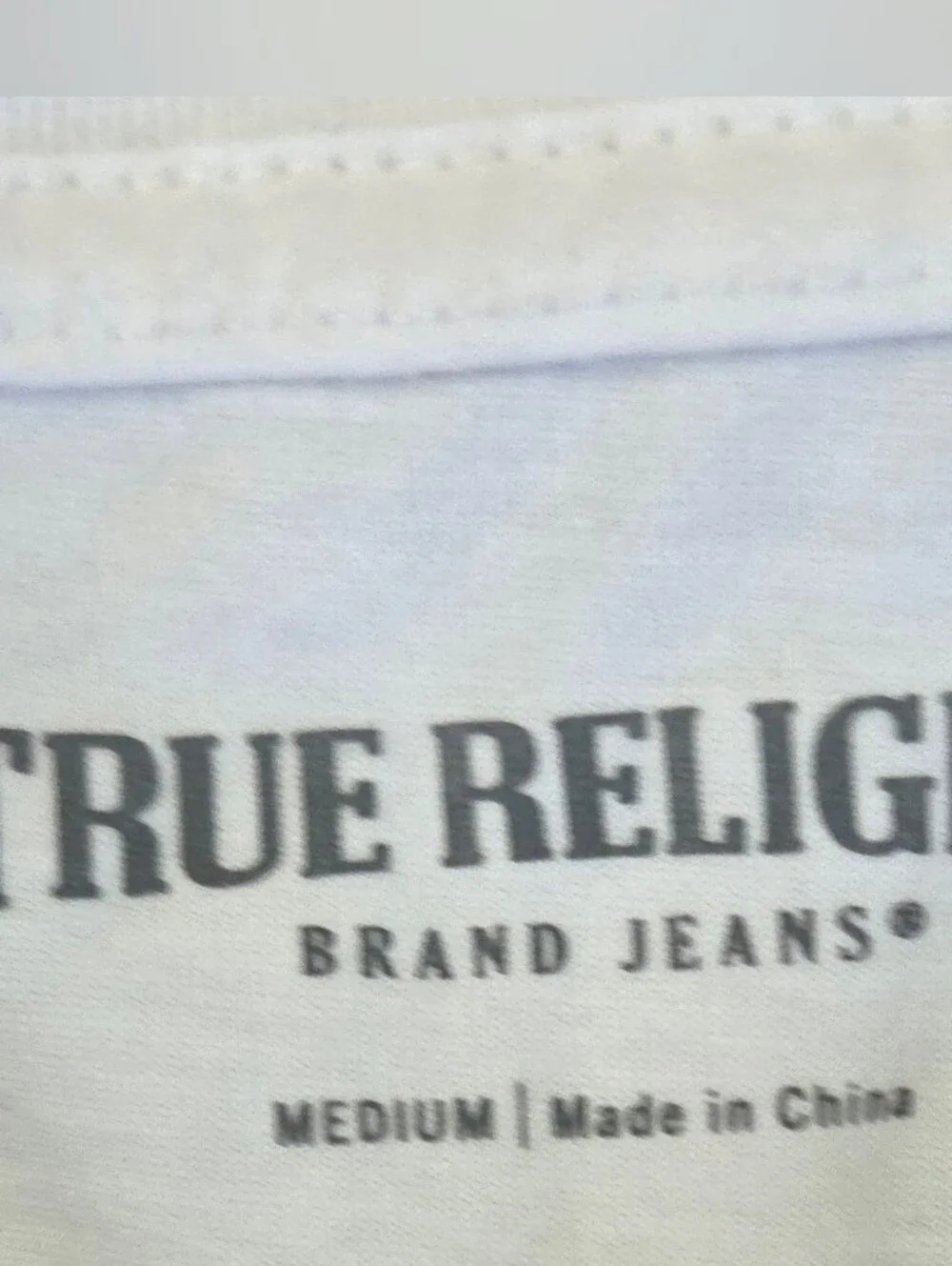 True Religion MFG Tiger Vintage Tee Shirt Size M White Graphic Print Streetwear